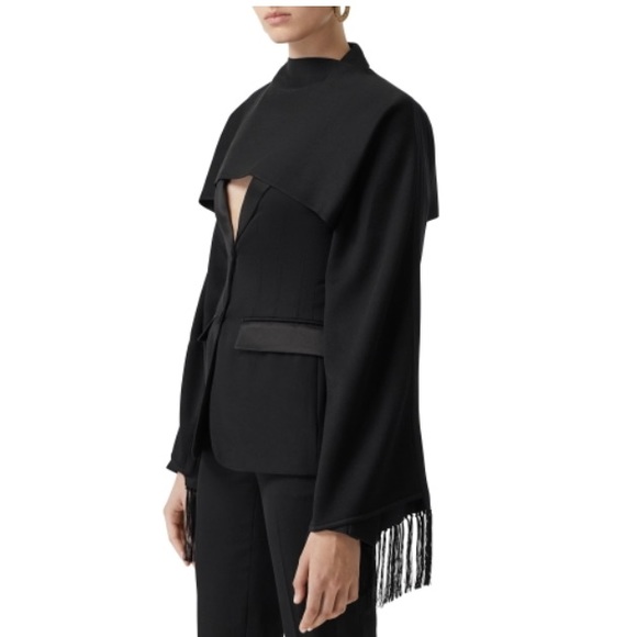 Burberry Black Silk Tux Scarf / Capelet - OS, NWT - Picture 3 of 8